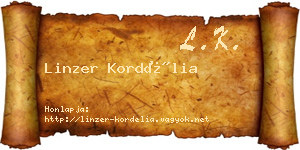 Linzer Kordélia névjegykártya